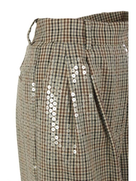 Pantalone CO.GO' Paillettes Cammello